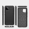 Carbon Case Flexibel Handyhülle TPU Schutzhülle für Samsung Galaxy A42 5G blau