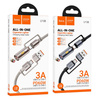 HOCO kabel All-in-one USB A / Typ C do Typ C / Zapalniczka samochodowa 3A 60W U138 1,2 m szary
