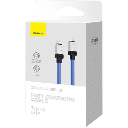 Baseus kabel CoolPlay USB-C - Lightning 2m 20W niebieski