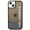 Karl Lagerfeld Liquid Glitter Translucent Elongated Logo Case – Etui iPhone 14 Plus (czarny)