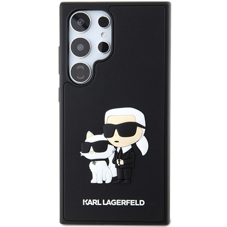 Oryginalne Etui KARL LAGERFELD hardcase 3D Rubber Karl&Choupette KLHCS24L3DRKCNK do Samsung Galaxy S24 Ultra czarny