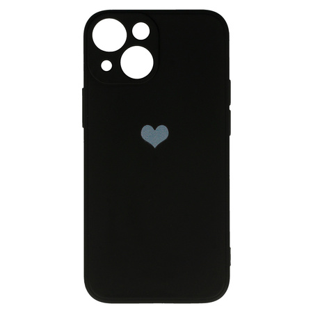 Vennus Silicone Heart Case do Iphone 14 Plus wzór 1 czarny