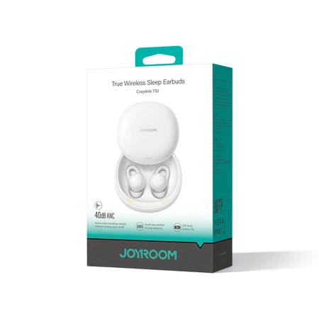 TWS Joyroom JR-TS2 Cozydots Series wireless headphones with active noise reduction, Bluetooth 5.3 - white