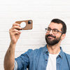 Dux Ducis Grit Leather Case for iPhone 14 Max Elegant Faux Leather Cover (MagSafe Compatible) Brown
