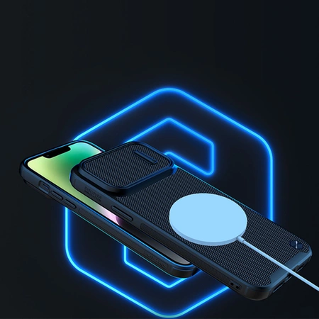 Nillkin Textured S Case iPhone 14 Pro Max Panzerhülle mit Kameraabdeckung dunkelgrün