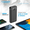 Bateria zewnętrzna (Powerbank) VEGER L30 - 30 000mAh LCD Quick Charge PD 20W czarny (W3008PD )