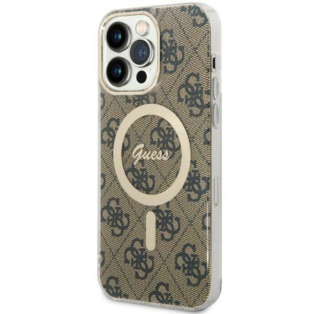 Guess GUHMP14XH4STW iPhone 14 Pro Max 6.7" Braun/Braun Hardcase 4G MagSafe