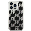 Original Handyhülle IPHONE 14 PRO Karl Lagerfeld Hardcase Liquid Glitter Monogram (KLHCP14LLMNMK) schwarz