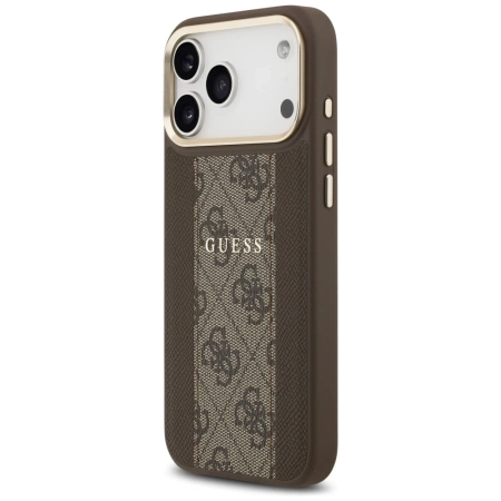 Guess 4G Stripe MagSafe case for iPhone 17 Pro Max - brown