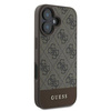 Guess GUHCP16MG4GLBR iPhone 16 Plus brązowy/brown HC PC/TPU 4G PU Bottom Stripe