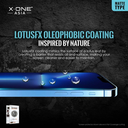 Szkło hartowane X-ONE Extreme Shock Eliminator 4th gen. Matowe - do iPhone 13 Pro Max/14 Plus