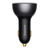 BASEUS ładowarka samochodowa Digital Display Dual USB + Typ-C 140W (z kablem Typ-C do Typ-C 240W 1m Czarny)