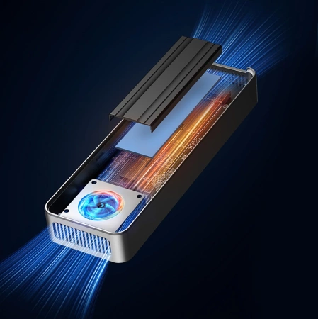 Kieszeń dyskowa M.2 NVME USB-C 3.2 20Gbps - srebrna