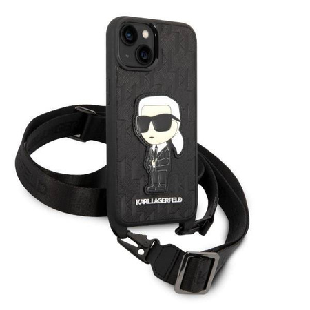 Karl Lagerfeld NFT Monogram Ikonik Patch - Etui iPhone 14 (czarny)