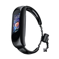 Metallarmband für Xiaomi Mi Band 3 / 4 / 5 / 6 Band Strap - Schwarz
