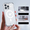 Joyroom Magnetic Defender magnetyczne etui do iPhone 14 pancerny pokrowiec z haczykami podstawką przezroczysty (kompatybilne z MagSafe)