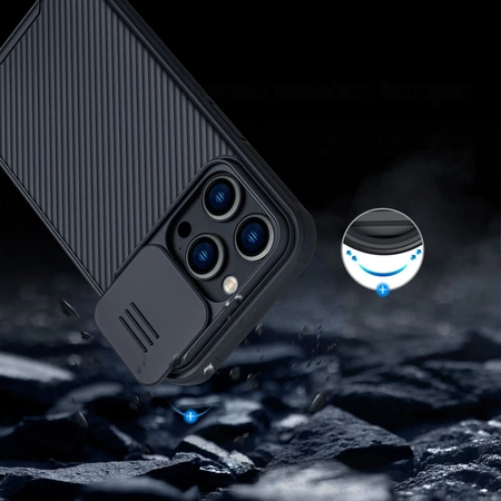 Nillkin CamShield Pro Magnetische Hülle iPhone 14 Pro Max Cover Kameraschutz Blau (mit MagSafe)