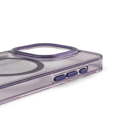 Etui Wozinsky Glitter Case MagSafe na Samsung Galaxy S24 FE - fioletowe z brokatem