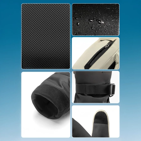 Qunature Skihandschuhe in voller Länge, Größe L – hellbraun