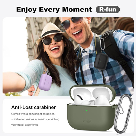 TECH-PROTECT SILICONE HOOK APPLE AIRPODS PRO 3 DUSTY PINK