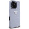Case IPHONE 16 PRO MAX Guess Hot Stamp 4G Pattern Triangle Metal Logo purple