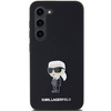 Oryginalne Etui KARL LAGERFELD hardcase Silicone Ikonik Metal Pin KLHCS24SSMHKNPK do Samsung Galaxy S24 czarny