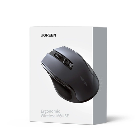 Ugreen USB Optical Wireless Mouse 2.4GHz 4000 DPI black (MU006)
