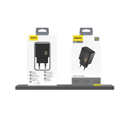 Ładowarka sieciowa Dudao A27 25W GaN USB-C - czarna