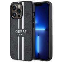 Guess GUHMP13LP4RPSK iPhone 13 Pro / 13 6,1&quot; schwarz/schwarzes Hardcase 4G bedruckte Streifen MagSafe
