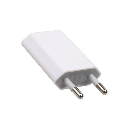 ECONOMY ŁADOWARKA SIECIOWA USB 1A BIAŁA PŁASKA