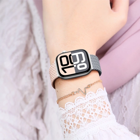 Zestaw 2 pasków AMAZINGTHING Blend Band do Apple Watch 42mm - różowo-szary / różowy