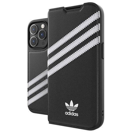 Adidas OR Booklet Case PU iPhone 14 Pro schwarz/weiß 50196