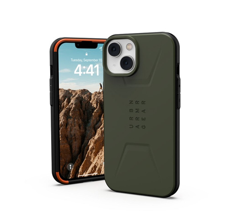 UAG Civilian - Schutzhülle für iPhone 14 Plus kompatibel mit MagSafe (Oliv)