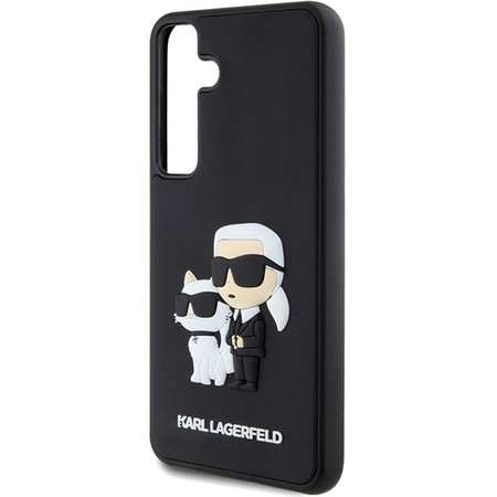 Oryginalne Etui KARL LAGERFELD hardcase 3D Rubber Karl&Choupette KLHCS24M3DRKCNK do Samsung Galaxy S24 Plus czarny