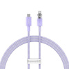 Kabel szybko ładujący Baseus USB-C do Lightning  Explorer Series 1m, 20W (fioletowy)
