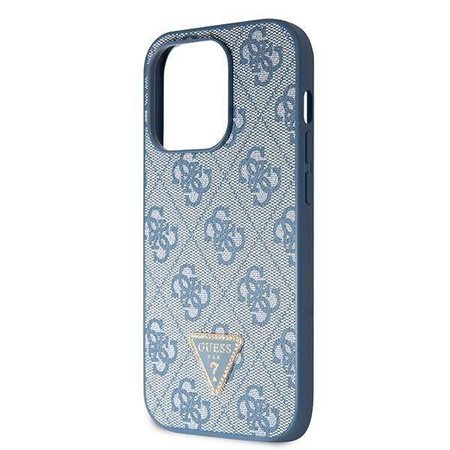 Guess GUHCP14LP4TDSCPB iPhone 14 Pro 6,1&quot; blau/blaues Hardcase Crossbody 4G Metalllogo