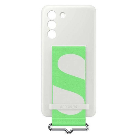Samsung Strap Silicone Cover etui pokrowiec do Samsung Galaxy S21 FE biały (EF-GG990TWE)