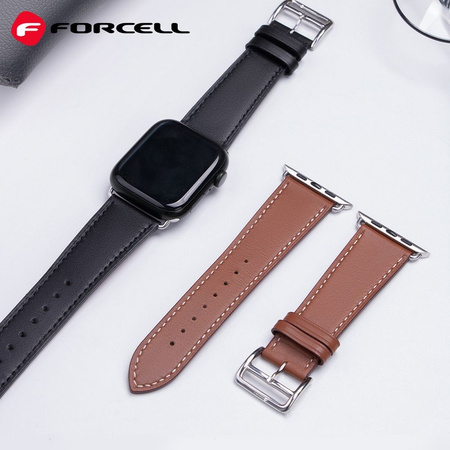 Pasek do Apple Watch Forcell F-Design FA20 magnetyczny skóra ekologiczna 42 / 44 / 45 / 49 mm czerwony