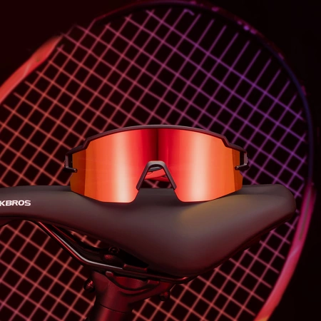 Rockbros Kinder-Fahrradbrille, polarisiert, UV-Schutz, Weiß