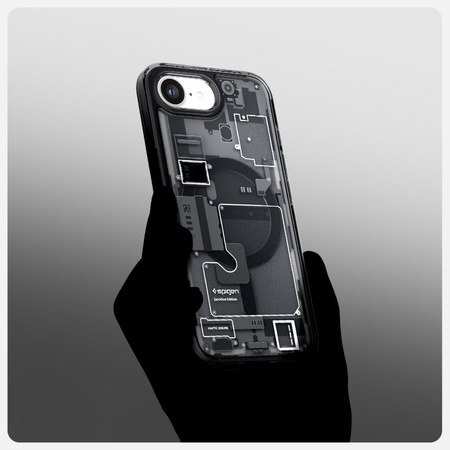 SPIGEN futerał ULTRA HYBRID MAG kompatybilny z MagSafe do IPHONE 16E 2025 zero one black