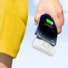 Wozinsky WF16-YCS 5000 mAh 15 W USB-C Mini-Powerbank mit integriertem USB-C-Kabel und Apple Watch Ladegerät – Weiß