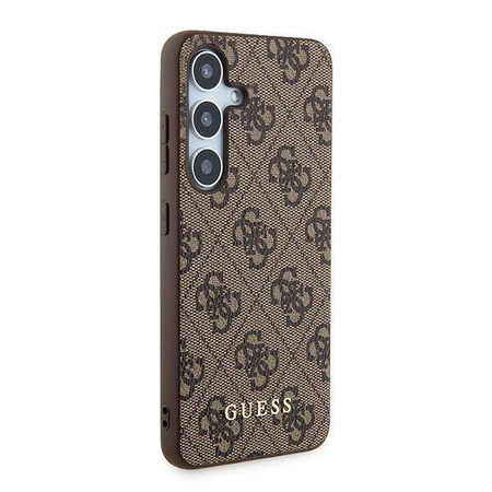 Oryginalne Etui GUESS hardcase 4G Metal Gold Logo GUOHCSA35G4GFBR do Samsung Galaxy A35 brązowy