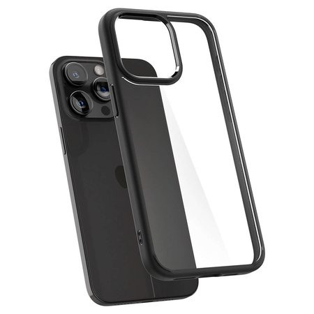 Spigen Crystal Hybrid, matte black - iPhone 15 Pro