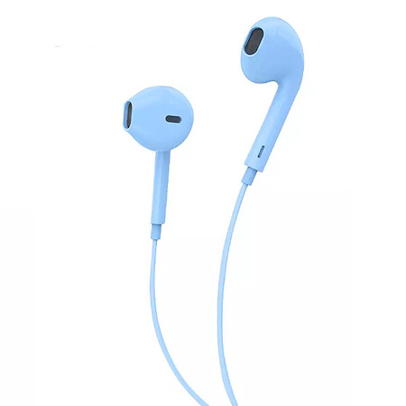 SŁUCHAWKI UNIWERSALNE DENMEN JACK 3,5 CALA NIEBIESKIE DOUSZNE DR01