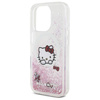 Original Case IPHONE 16 PRO Hello Kitty Hardcase Liquid Glitter Sweet Kitty Bows MagSafe (HKHMP16LLSWKH) white
