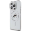 Karl Lagerfeld IML Metal Karl &amp; Choupette Head MagSafe iPhone 14 Pro Case - White