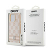 DKNY DKHCP14LPCPTSSP iPhone 14 Pro 6.1" różowy/pink hardcase Leather Checkered Mono Pattern & Printed Stripes