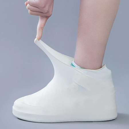 PRZECIWDESZCZOWE NAKŁADKI NA BUTY 34-40 WHITE / BIAŁY