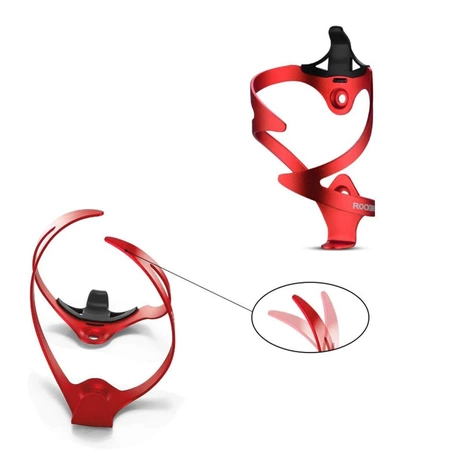 Uchwyt aluminiowy Rockbros 2017-11ARD na bidon rowerowy - czerwony