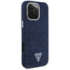 Oryginalne Etui IPHONE 16 PRO MAX Guess Denim Triangle Logo MagSafe niebieskie